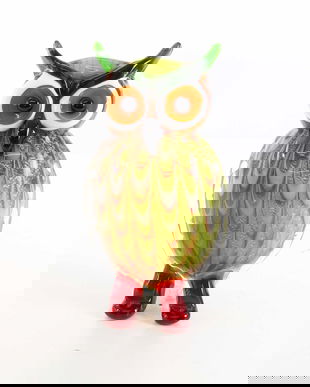 Bufnita-figurina din sticla Murano