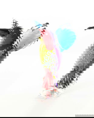 Pescarus albastru-figurina din sticla Murano