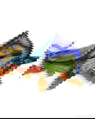 Taur in atac-figurina din sticla Murano