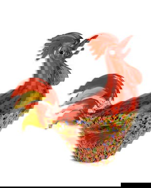 Cocosel-figurina din sticla Murano