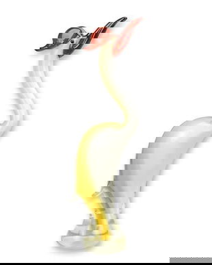 Egreta-figurina din sticla Murano