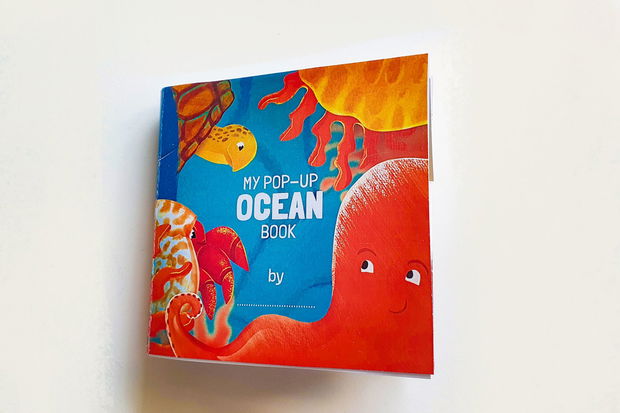 Kit de asamblare carte pop-up pentru copii - Ocean