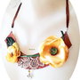 colier floral galben