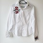 Camasa bumbac accesorizata cu broderie impaslita