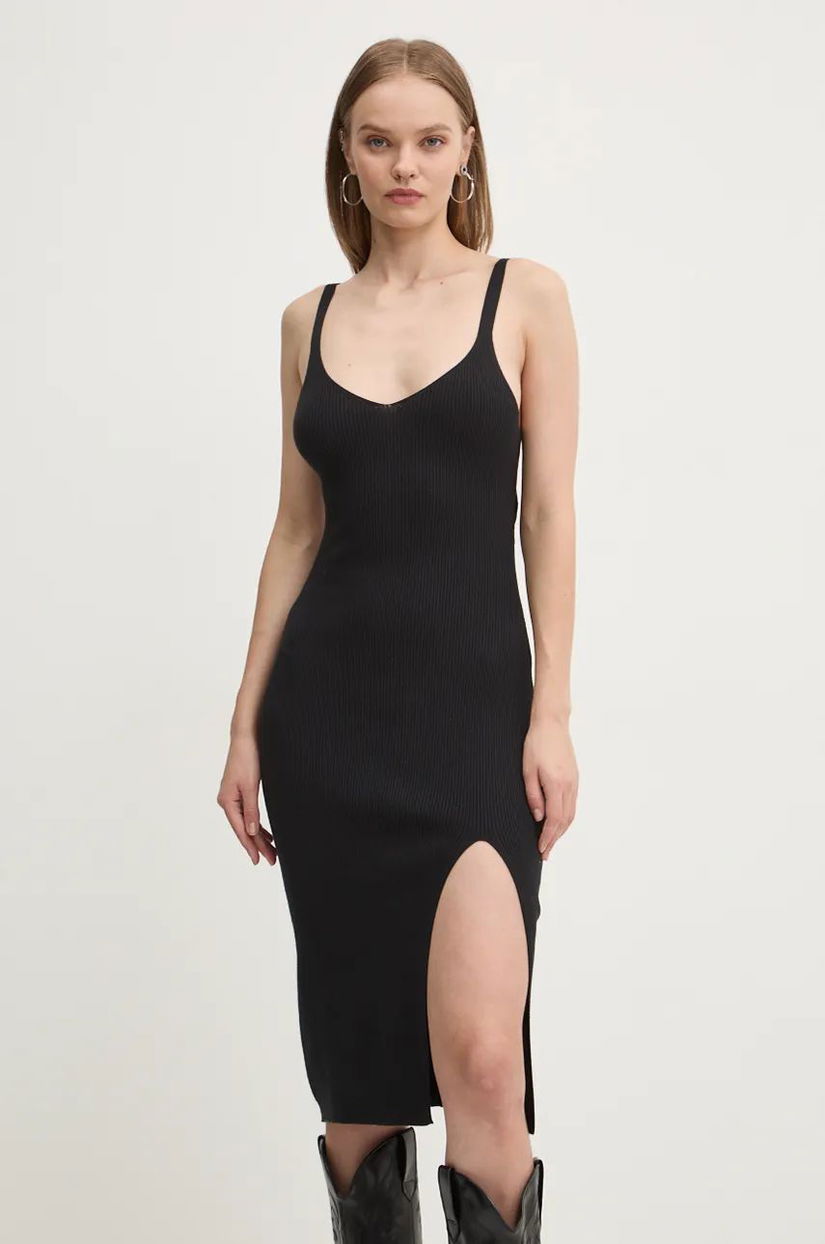 Hollister Co. rochie culoarea negru, mini, evazati, KI359-4244