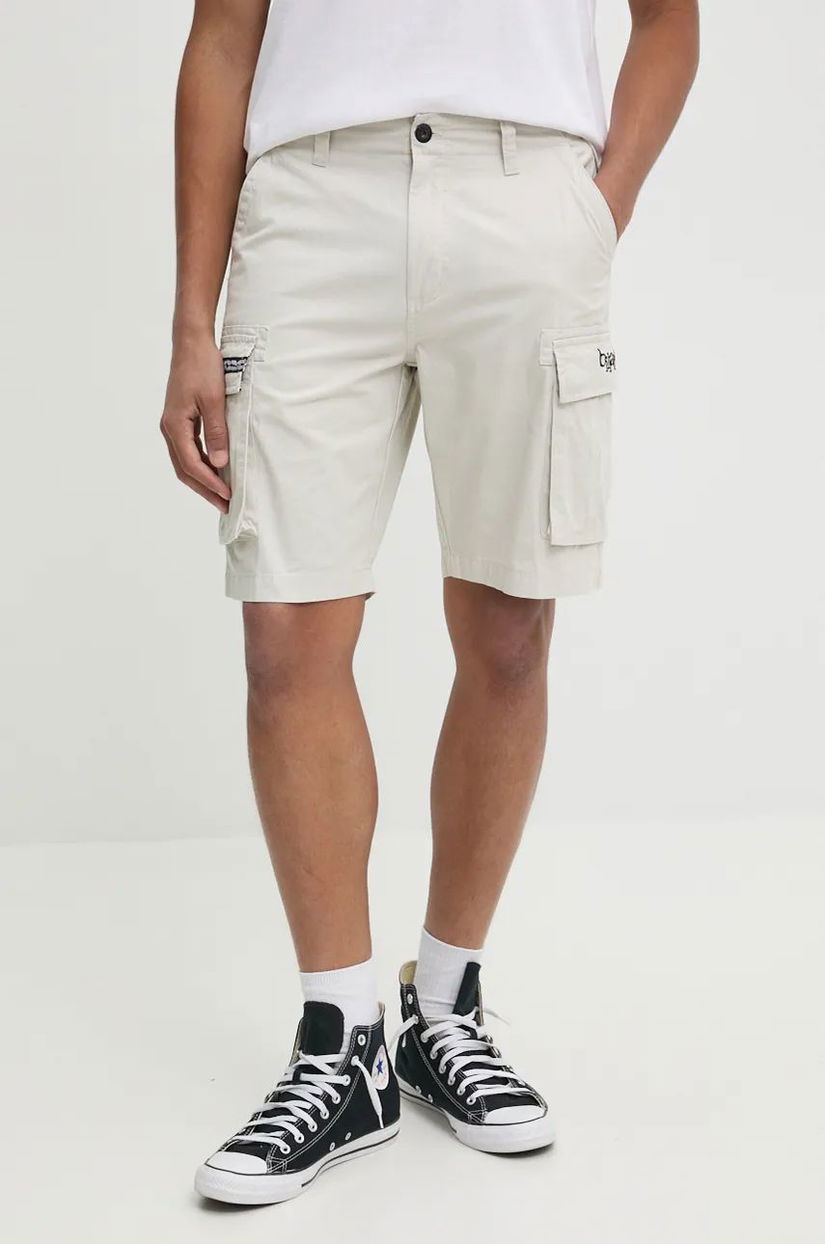 Billabong pantaloni scurti din bumbac Otis Combat culoarea bej, UBYWS00138