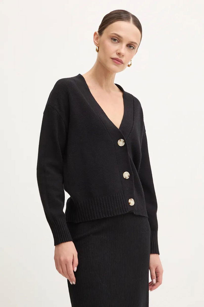 Answear Lab cardigan femei, culoarea negru, light