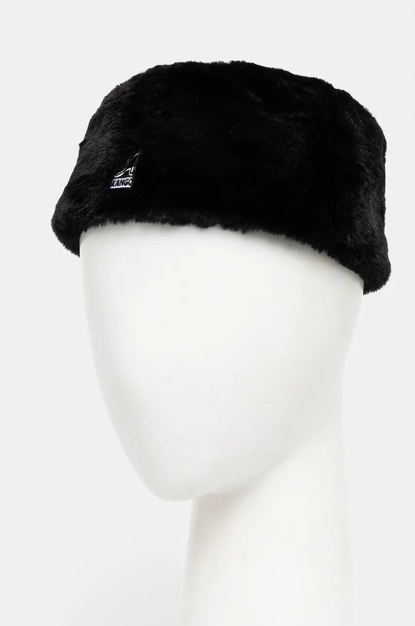 Kangol caciula FAUX FUR TOPPER culoarea negru, K5419.BS002