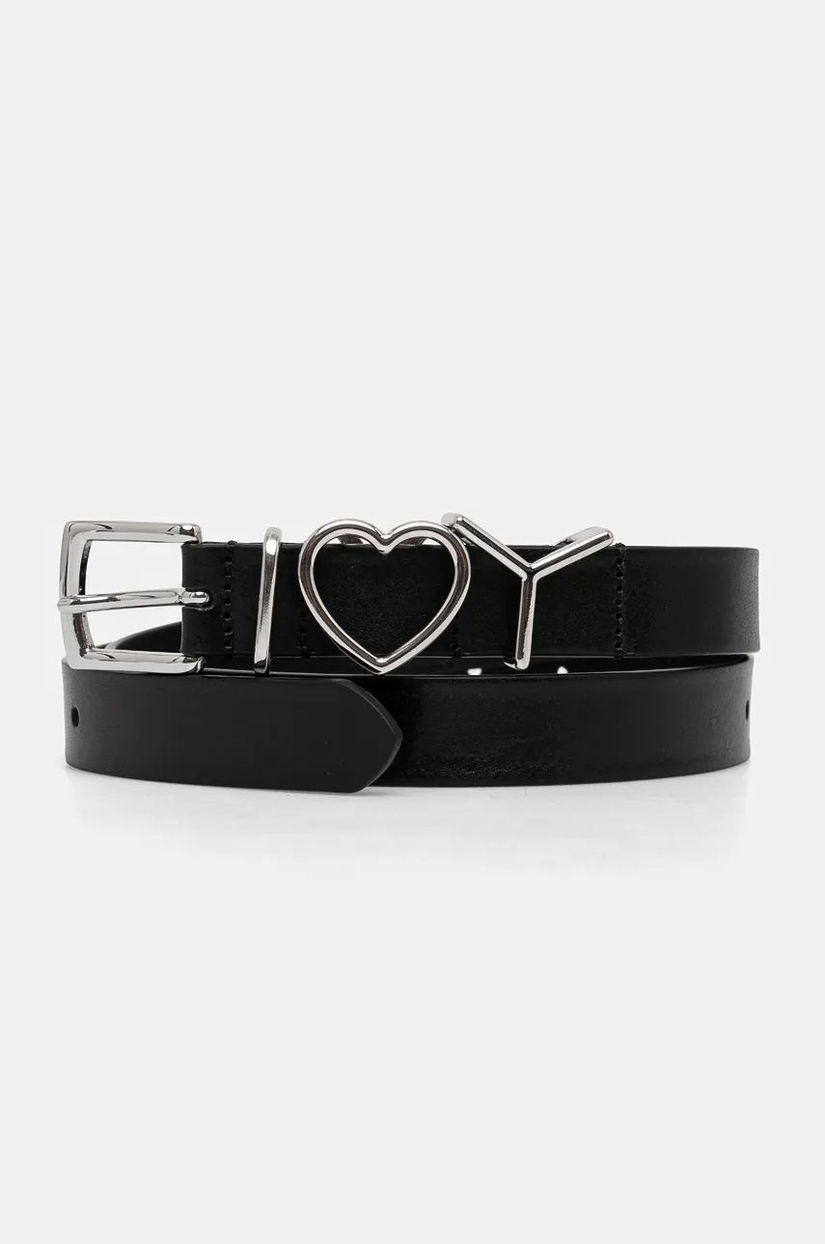 Y/Project curea Y HEART BELT 25MM culoarea negru, 621BE008