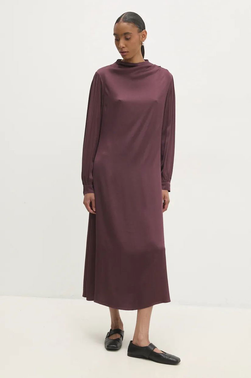 Answear Lab rochie culoarea bordo, maxi, drept