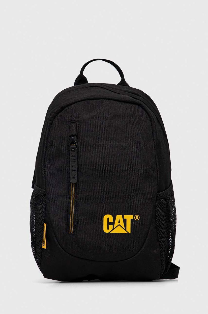 Caterpillar rucsac culoarea negru, mic, neted