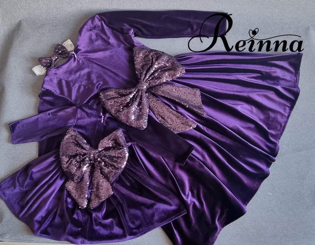 Rochii mamă fiică Velvet Purple