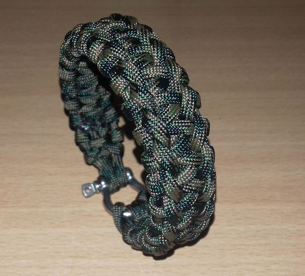 Brățară comando paracord USA cu închizătoare din inox