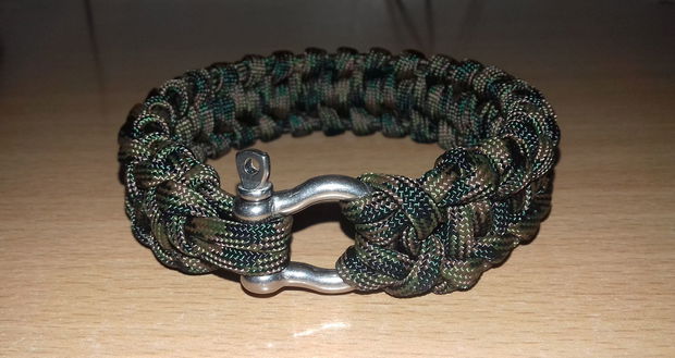 Brățară comando paracord USA cu închizătoare din inox