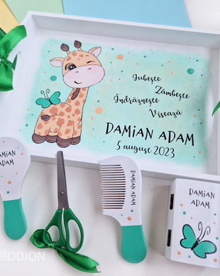 Tava taierea motului girafa pictata manual personalizata