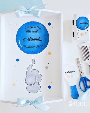 Tava taierea motului elefant pictata manual personalizata