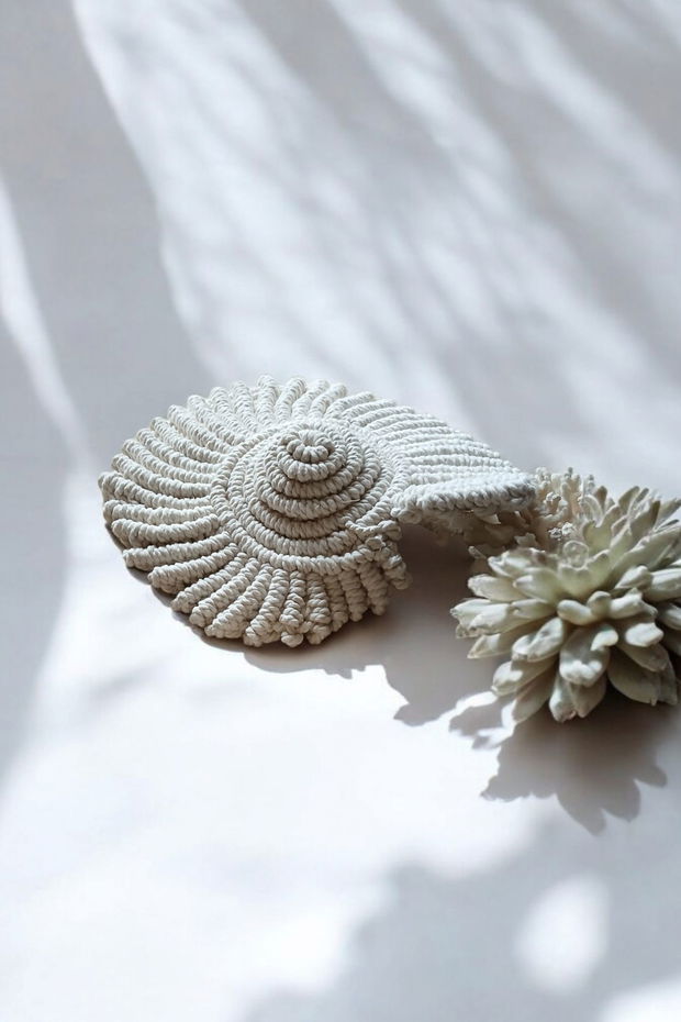 Scoică nautilus macrame