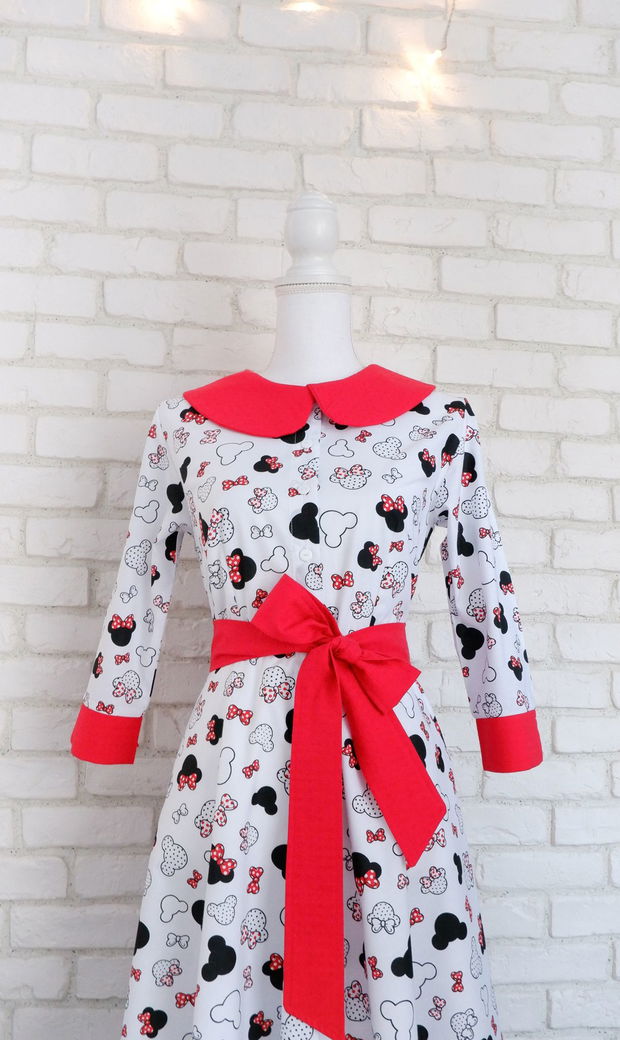 Rochie Camasa Minnie cu Guler Mare Rotund