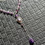 Colier argint ametist conector lant argint minimalist victorian trendy cadou - Transport gratuit