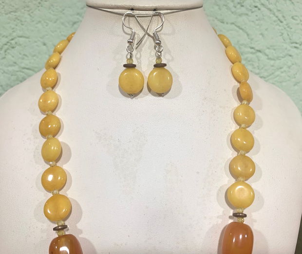 SET~HONEY & SUN~agate,jad,cubic zirconia,hematit electroplacat,accesorii argintii