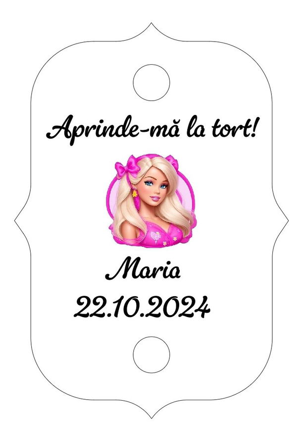 Eticheta artificii tort botez/Onomastica/ Artificii tort cu eticheta personalizata