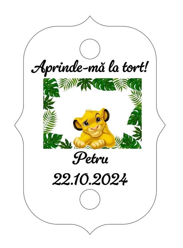 Eticheta artificii tort botez/Onomastica/ Artificii tort cu eticheta personalizata