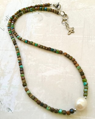 Colier CHOKER turcoaz african