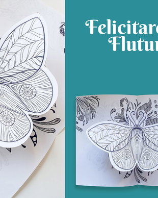 Felicitare 3D cu Fluture
