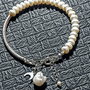 Bratara argint perle naturale de cultura disc baroc charm semiluna asimetrica boho chic trendy - Transport gratuit