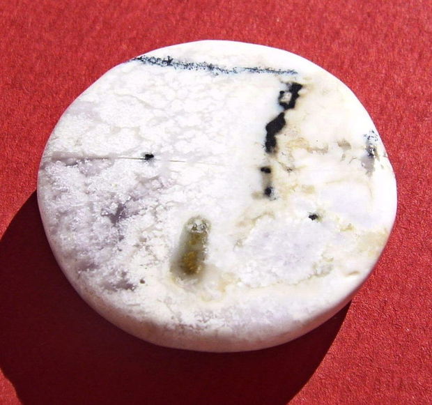 Cabochon opal dendritic aprox 26x6.4 mm