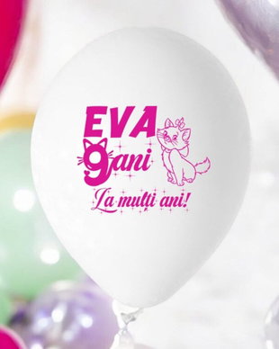 Baloane personalizate petrecere Pisica Marie