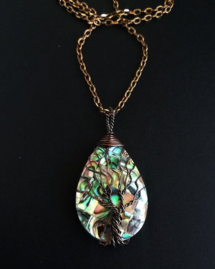 pandantiv lacrima abalone /paua shell