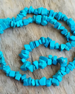 Sirag chipsuri turquoise, 46 cm