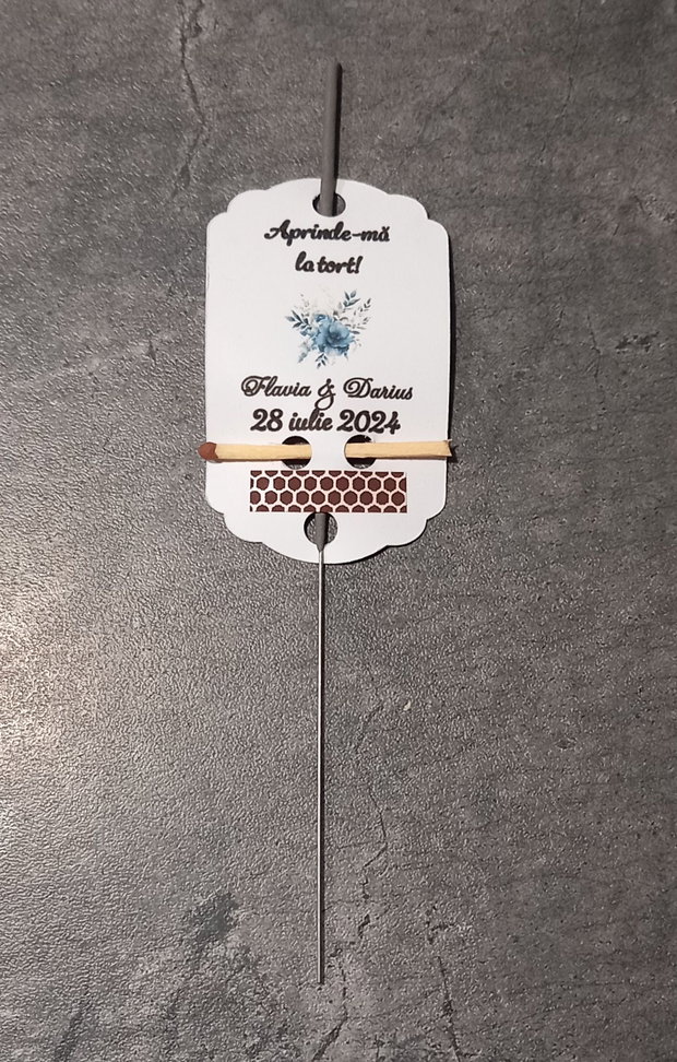 Artificii tort cu eticheta personalizata