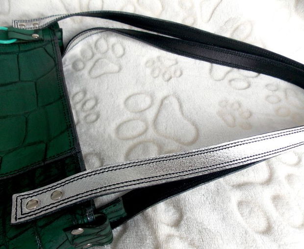 Geanta piele naturala*Tote bag*Diamond Painting*Love Crocodile*Christmas Bag
