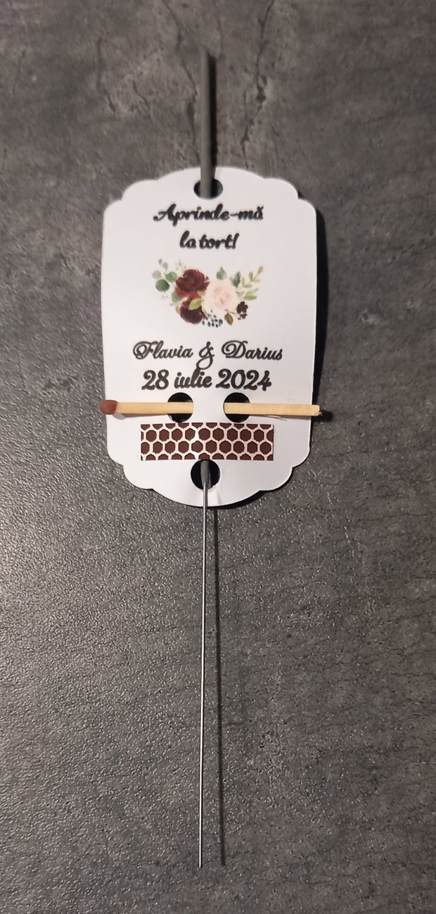 Artificii tort cu eticheta personalizata