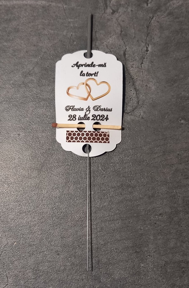 Artificii tort cu eticheta personalizata