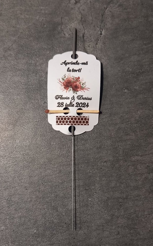 Artificii tort cu eticheta personalizata