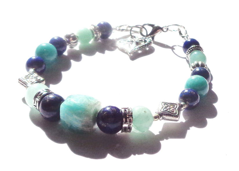 Bratara amazonit si lapis lazuli