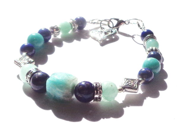 Bratara amazonit si lapis lazuli