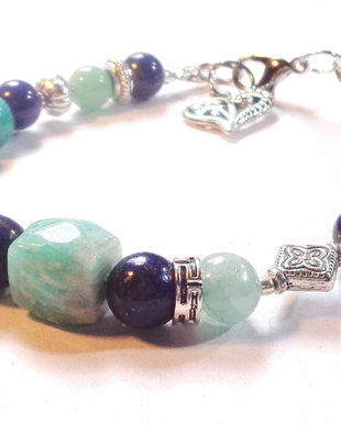 Bratara amazonit si lapis lazuli