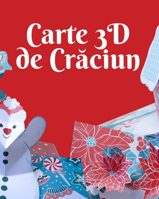 Carte DIY pop-up pentru copii - Crăciun