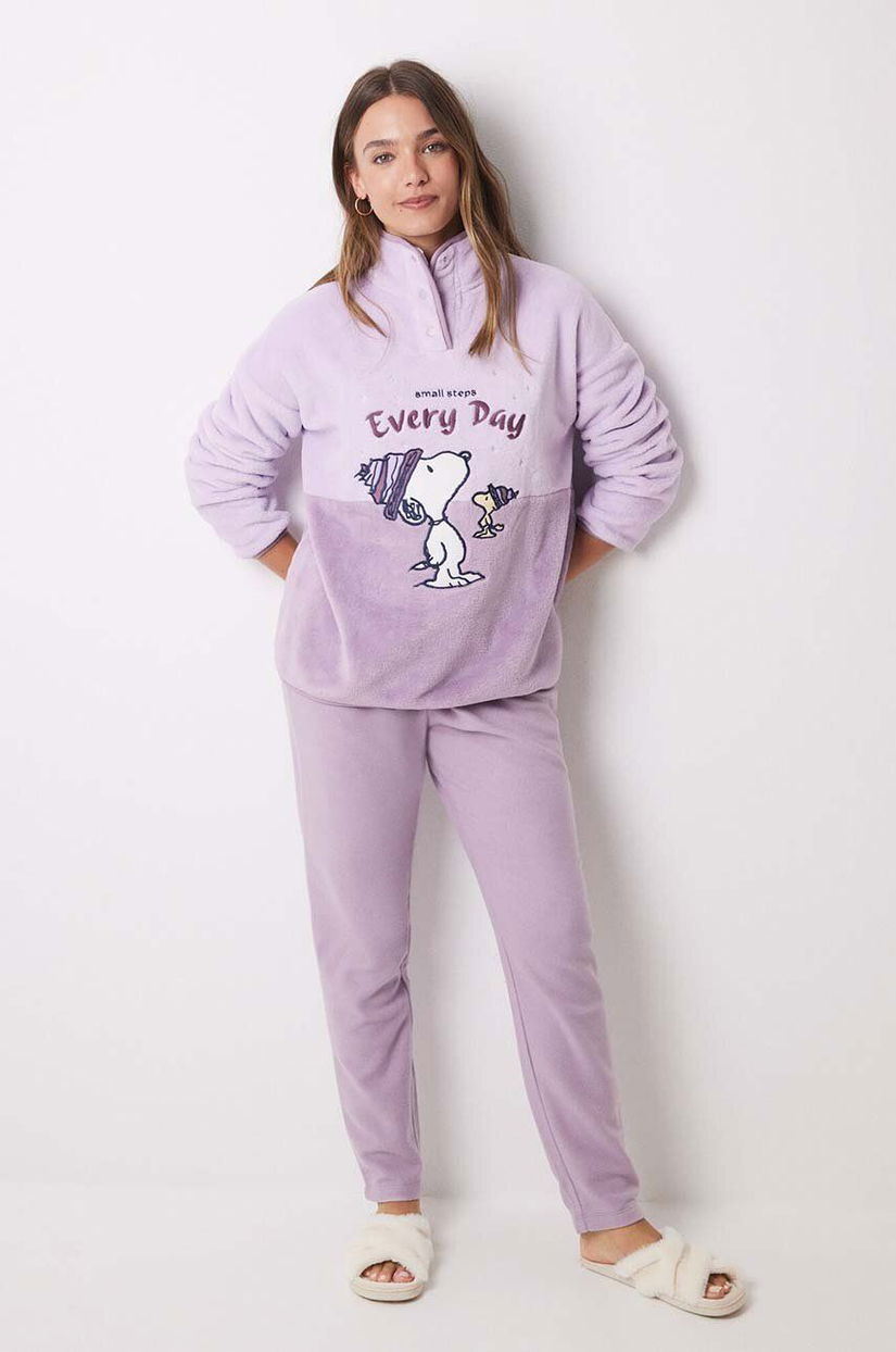 women'secret pijama Snoopy femei, culoarea roz, 3138580