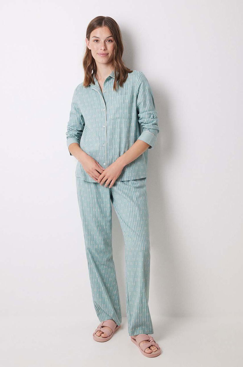 women'secret pijama MIX AND MATCH BRUMMELL femei, culoarea verde, 3598061