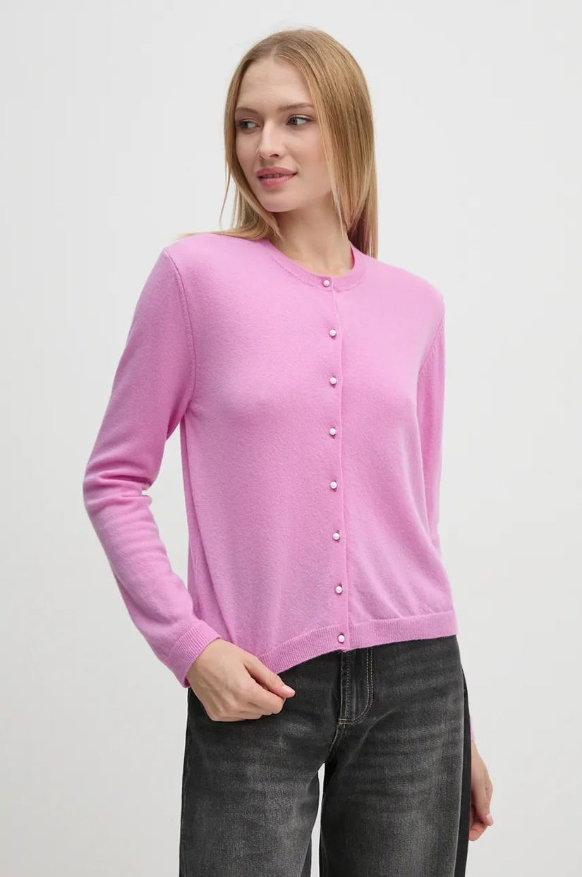 Sisley pulover de lana femei, culoarea rosu, light, cu turtleneck, 11BAM105P