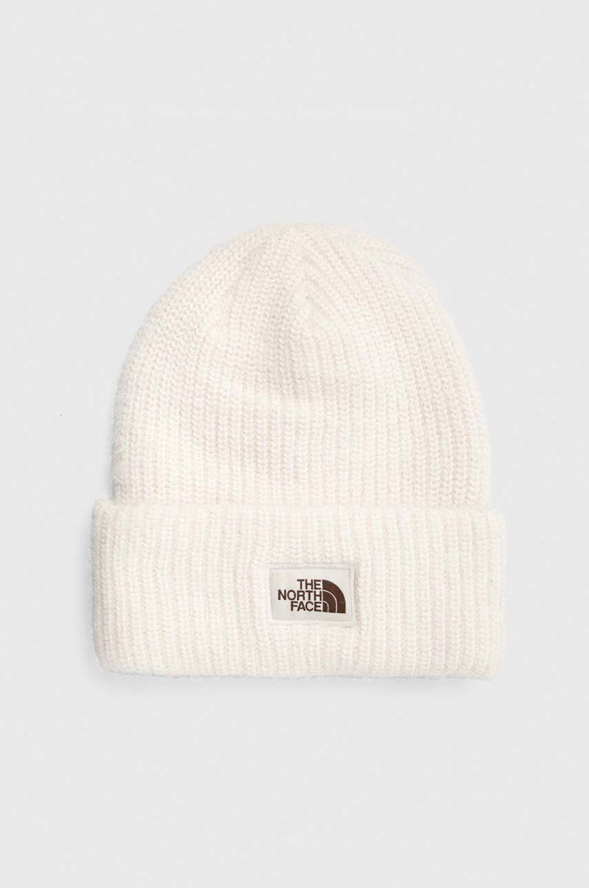 The North Face caciula culoarea alb, din tricot gros