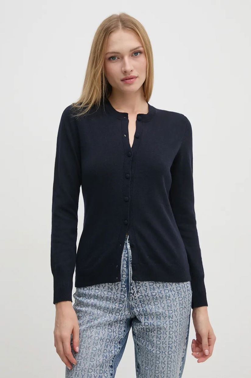 Sisley cardigan din amestec de lana culoarea albastru marin, light, 102HM5237