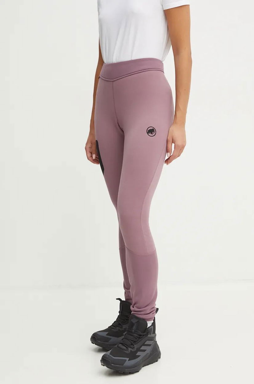 Mammut leggins sport Aconcagua femei, culoarea roz, cu imprimeu, 1022.00224