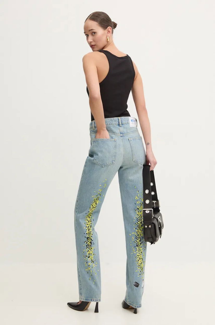 Moschino Jeans jeansi femei high waist, A0322 8720