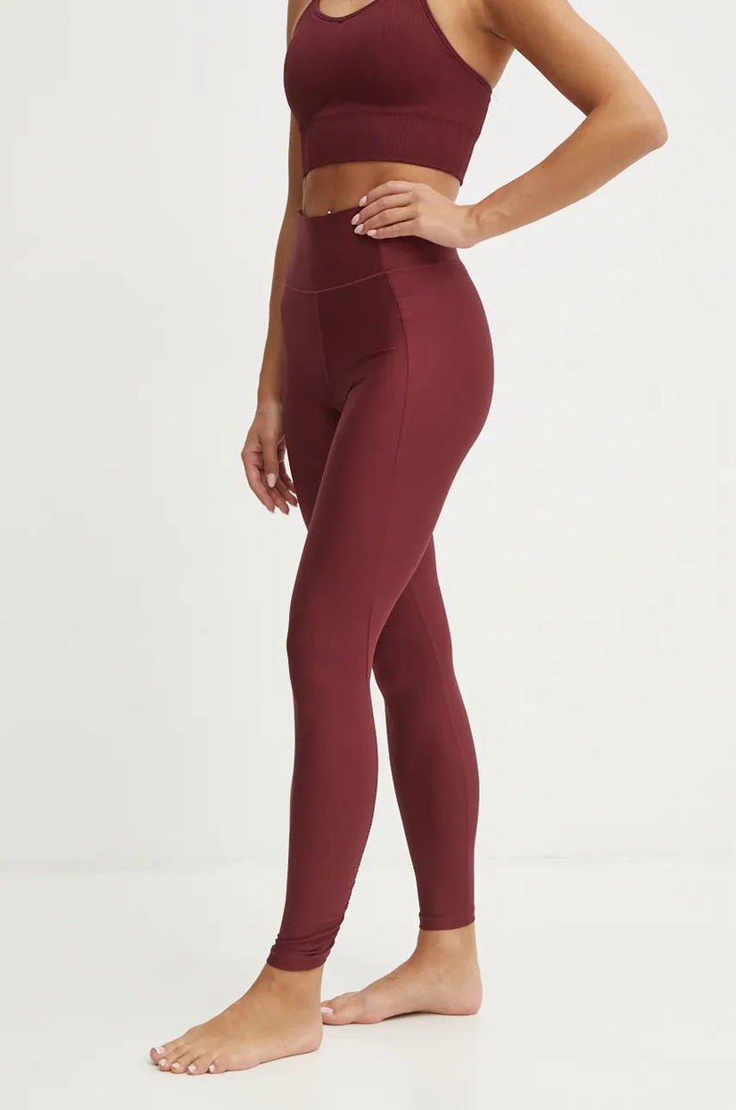 Casall jambiere de yoga Crease culoarea bordo, neted, 24242